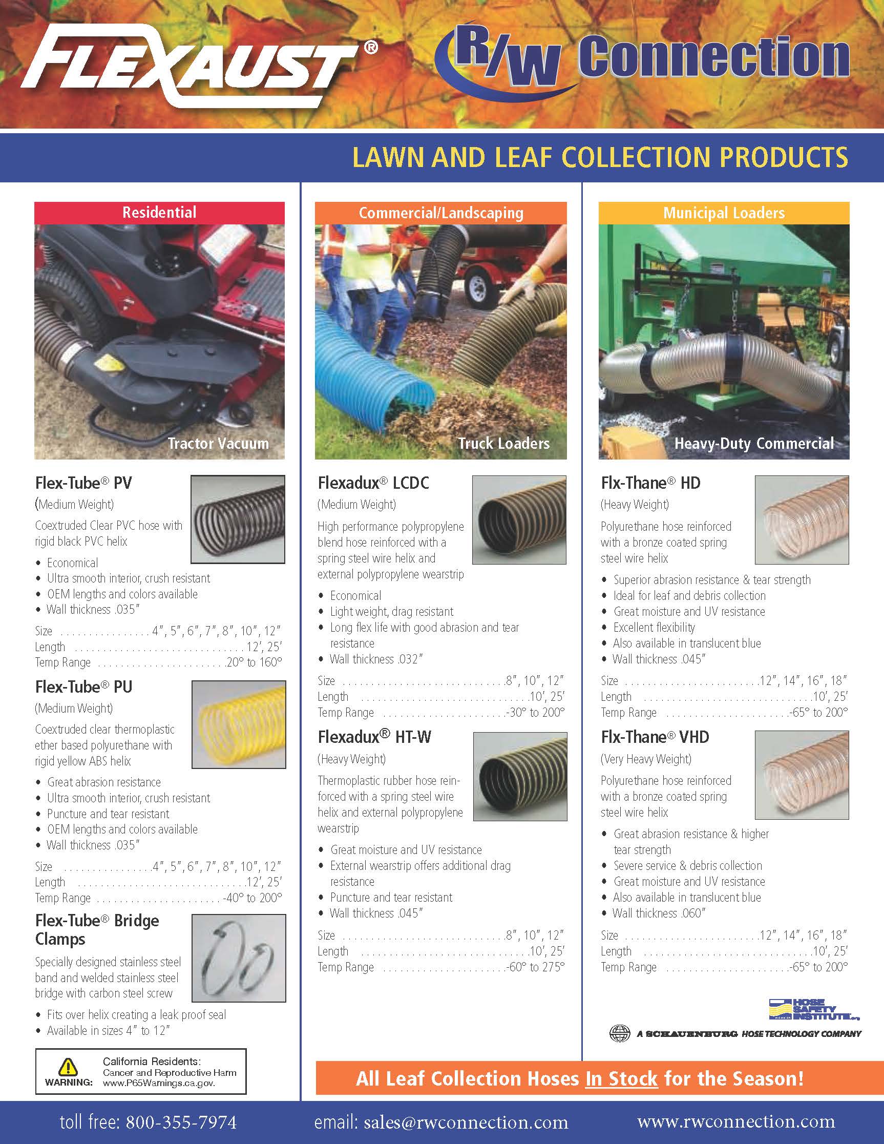 FLEXAUST Lawn and Leaf Collection Products